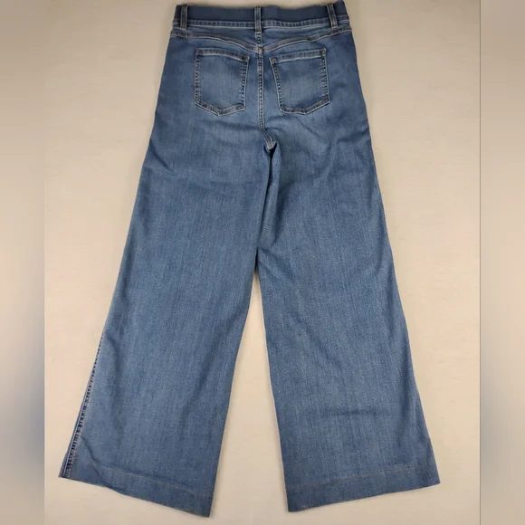 Spanx Pull On Wide Leg Jeans In Medium Wash Size Woman's Large - Picture 6 of 8
